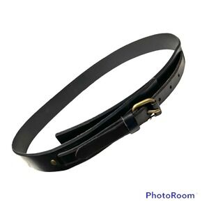 Ann Taylor Loft Black Leather Belt M
